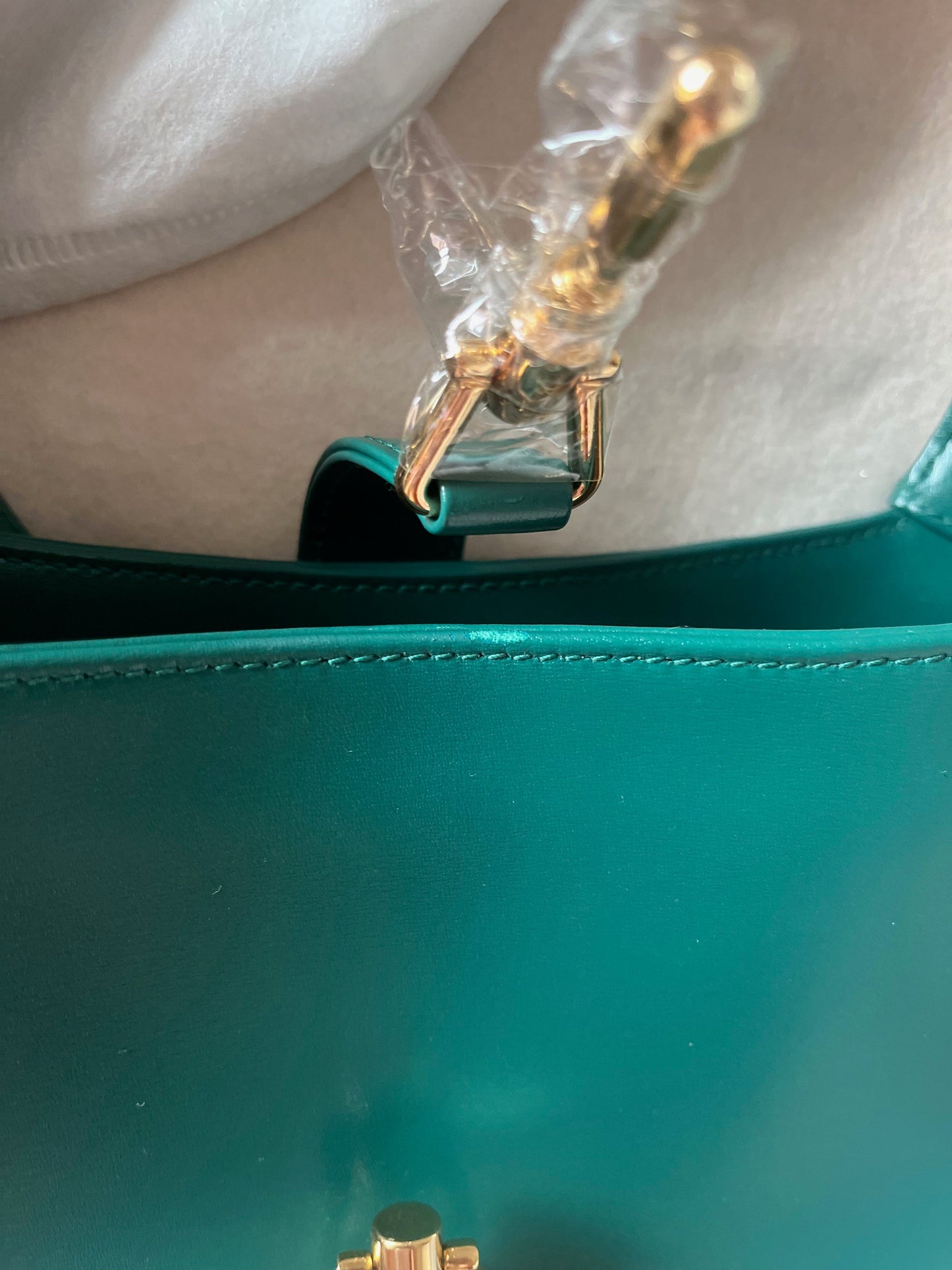 Gucci Jackie 1961 Green Leather Bag Small with Adjustable Strap
