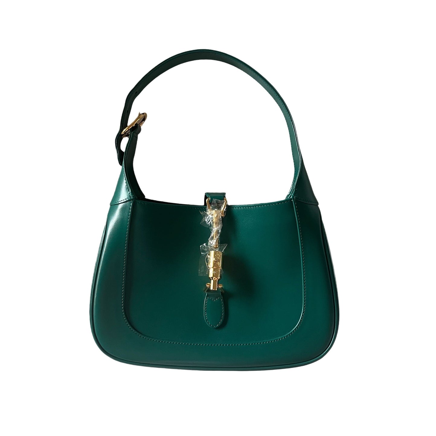 Gucci Jackie 1961 Green Leather Bag Small with Adjustable Strap
