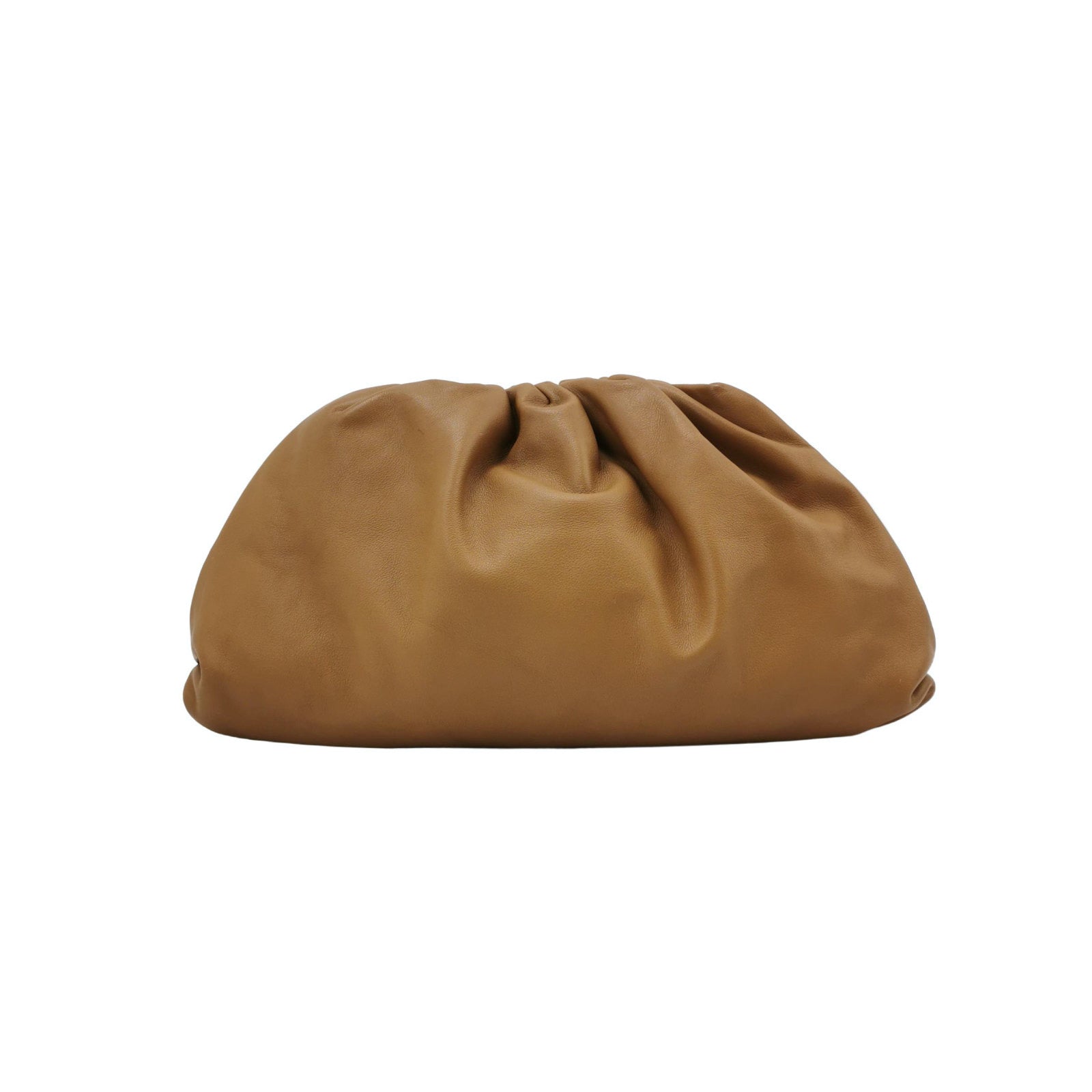 Bottega Veneta Pouch Calfskin Leather Caramel Brown Large