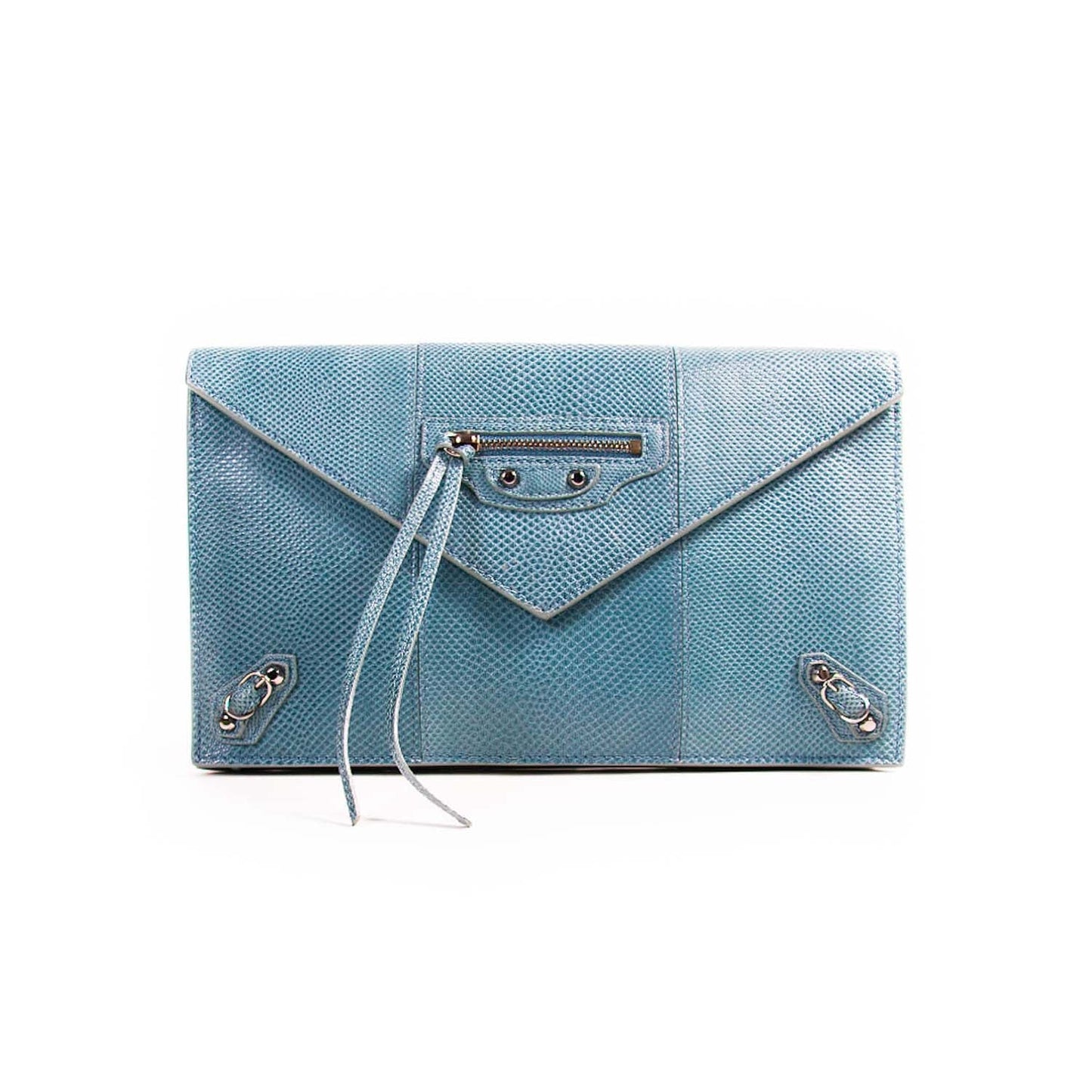 Balenciaga Snake Skin Envelope Clutch