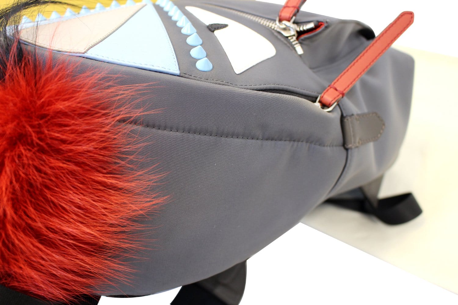 Fendi Monster Eyes Grey Backpack Bag