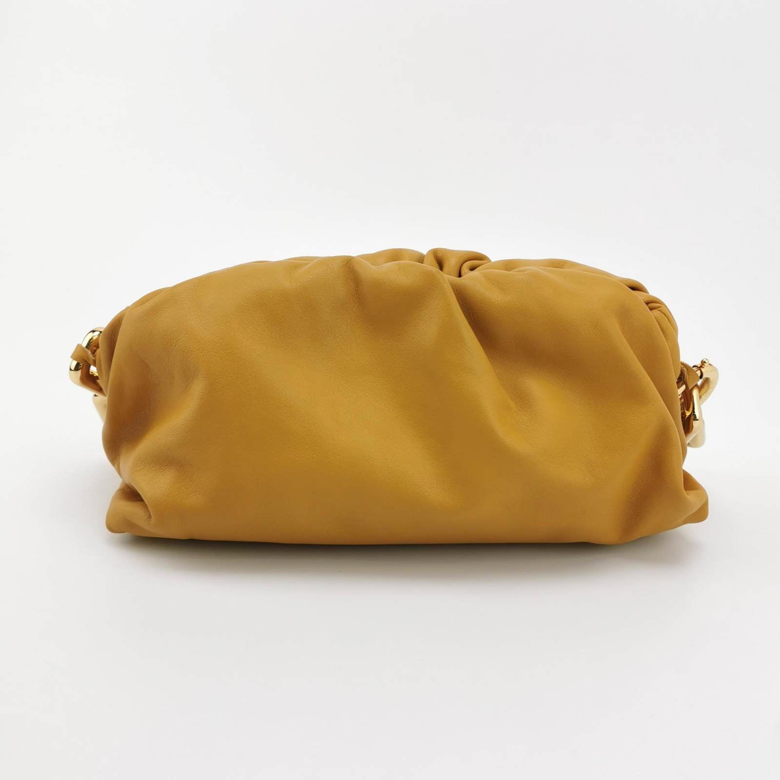 Bottega Veneta Chain Pouch Calfskin Leather Caramel Brown Large