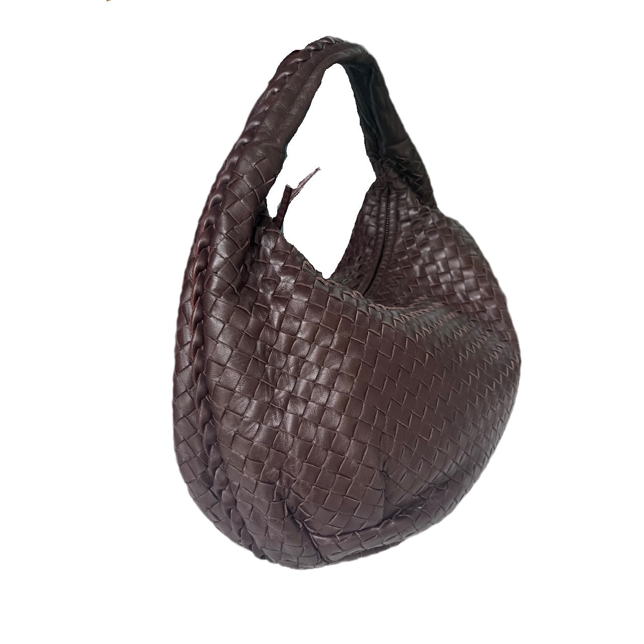 Bottega Veneta Brown Belly Hobo Intrecciato Nappa Leather Handbag