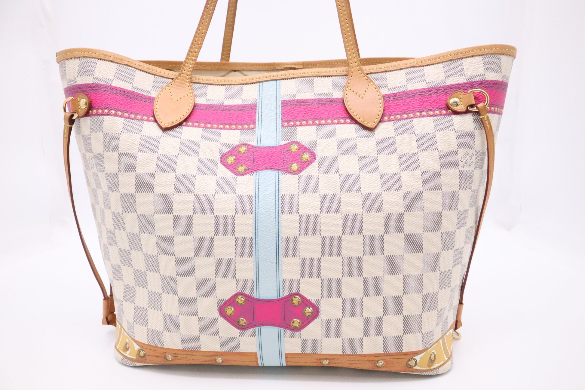 Louis Vuitton Neverfull MM in Hawaii Summer Trunks Damier Azur Canvas