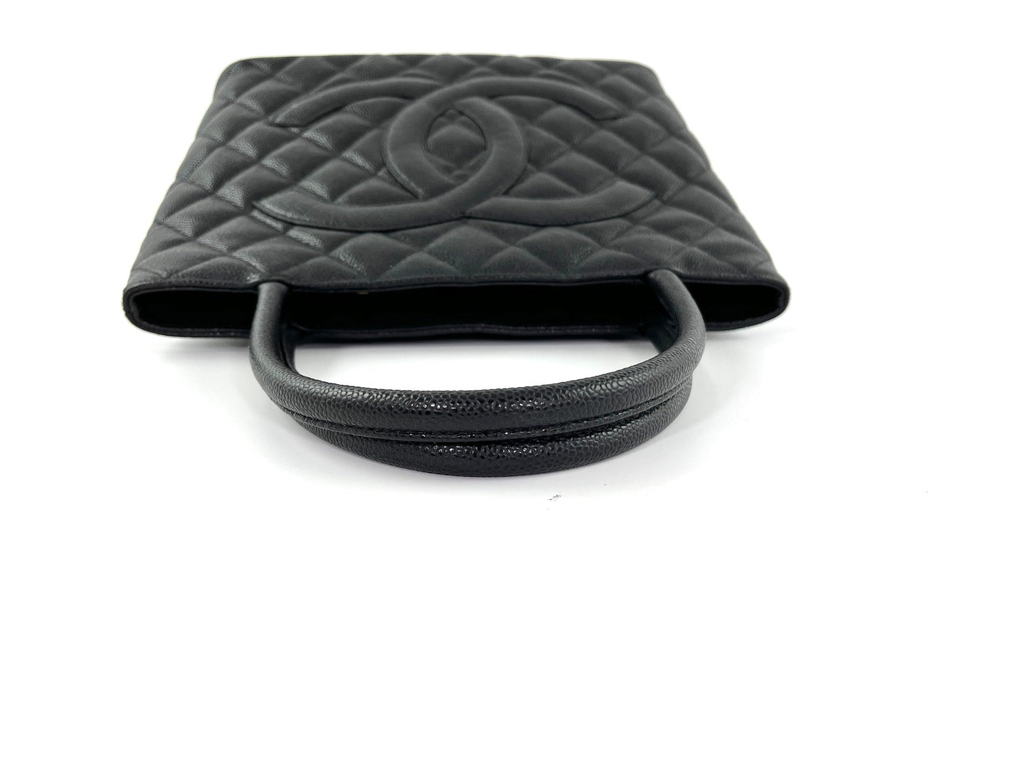 CHANEL Black Caviar 2010 Quilted Medallion Timeless Tote
