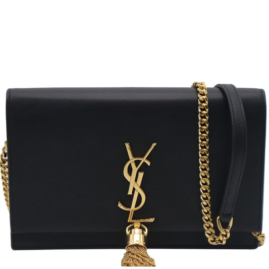 SAINT LAURENT Kate Tassel Leather Crossbody Bag Black