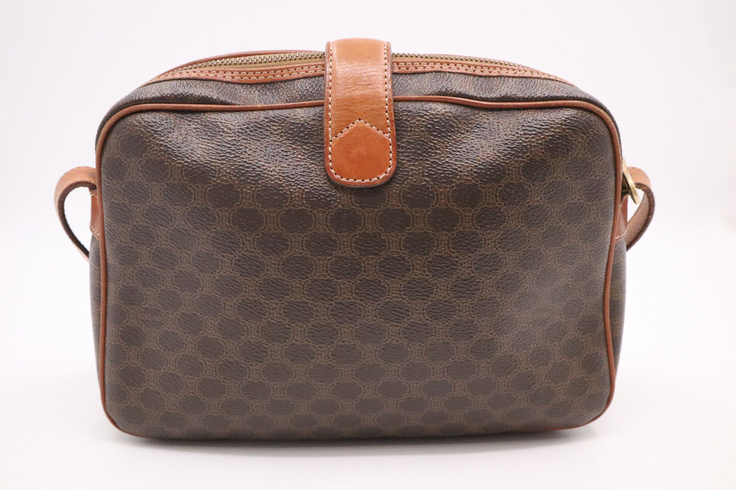 Celine Crossbody Bag in Brown Macadam Canvas