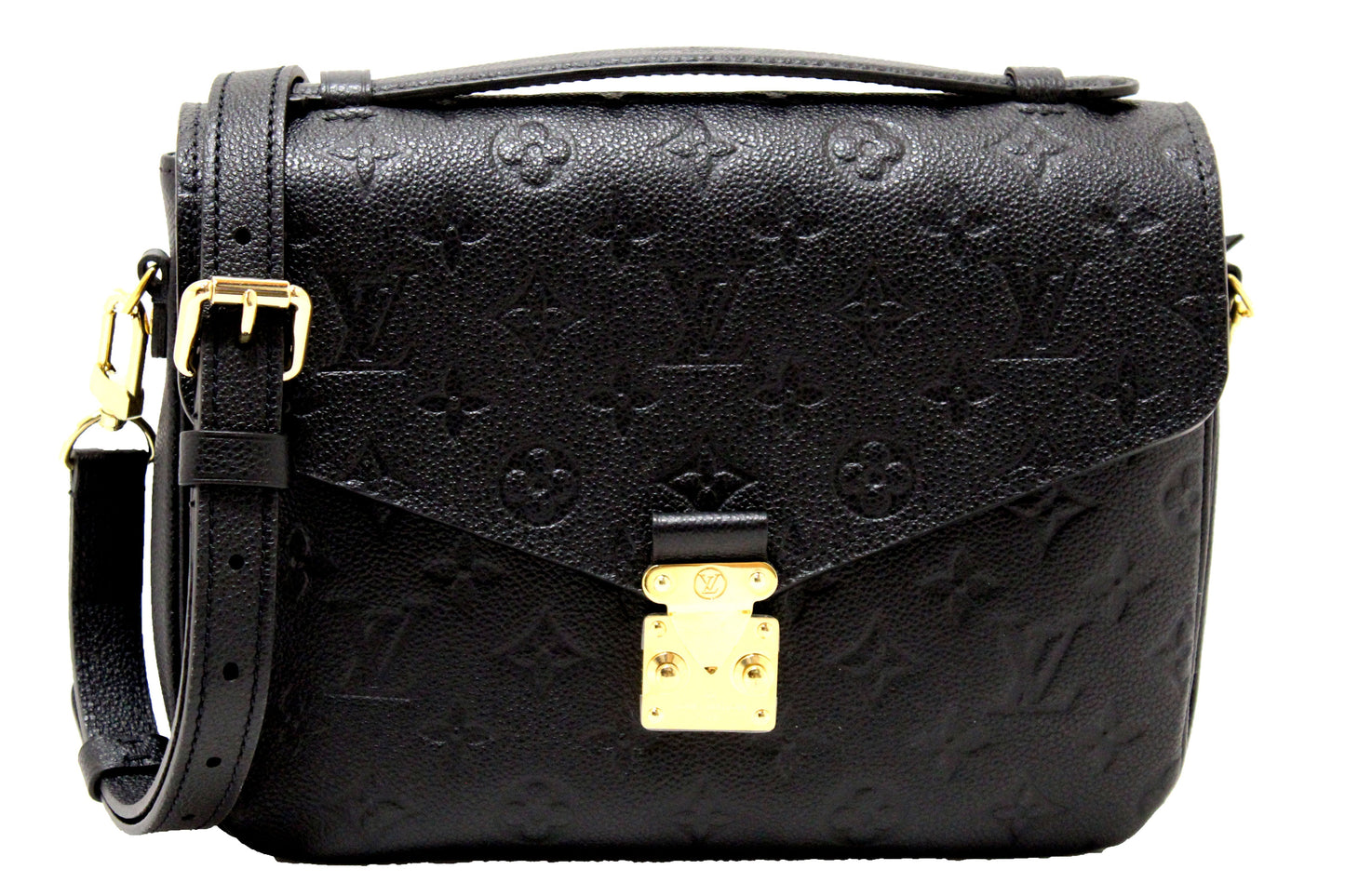 Louis Vuitton Black Monogram Empreinte Leather Metis Pochette Messenger Bag