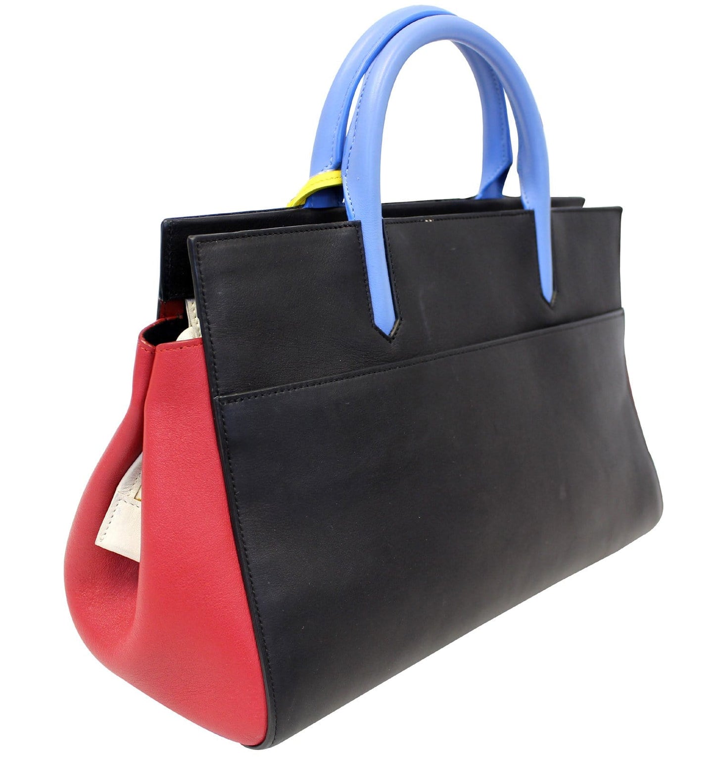 SAINT LAURENT Calfskin Small Cabas Rive Gauche Satchel Bag