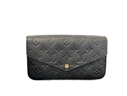 Louis Vuitton Felicie Pochette, Black Empreinte Leather