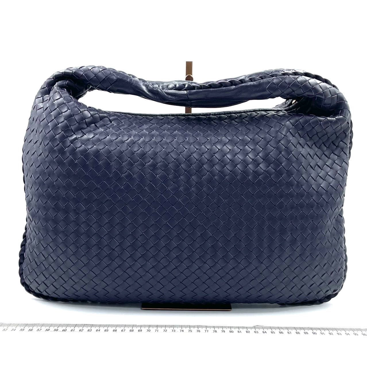 Bottega Veneta Hobo Bag Medium Navy Lambskin leather Mint