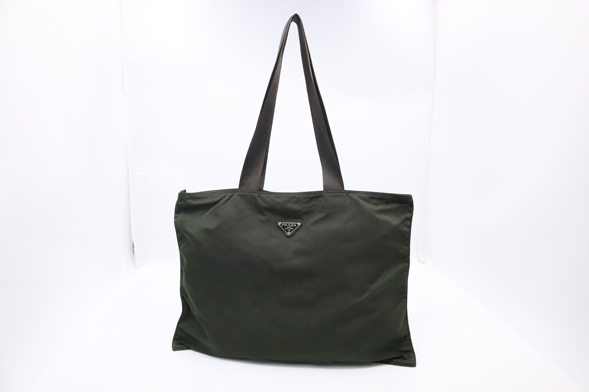 Prada Tote in Dark Green Nylon