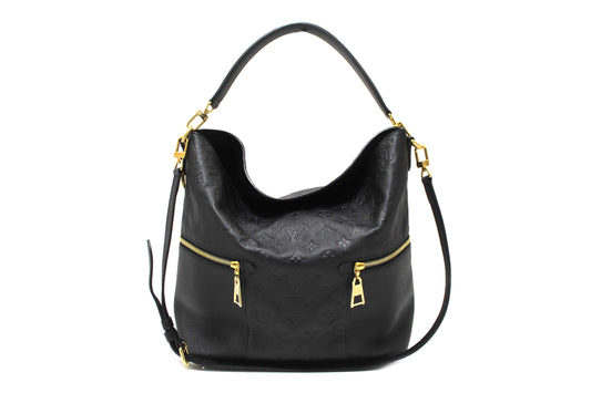 Louis Vuitton Black Monogram Empreinte Leather Melie Hobo Bag