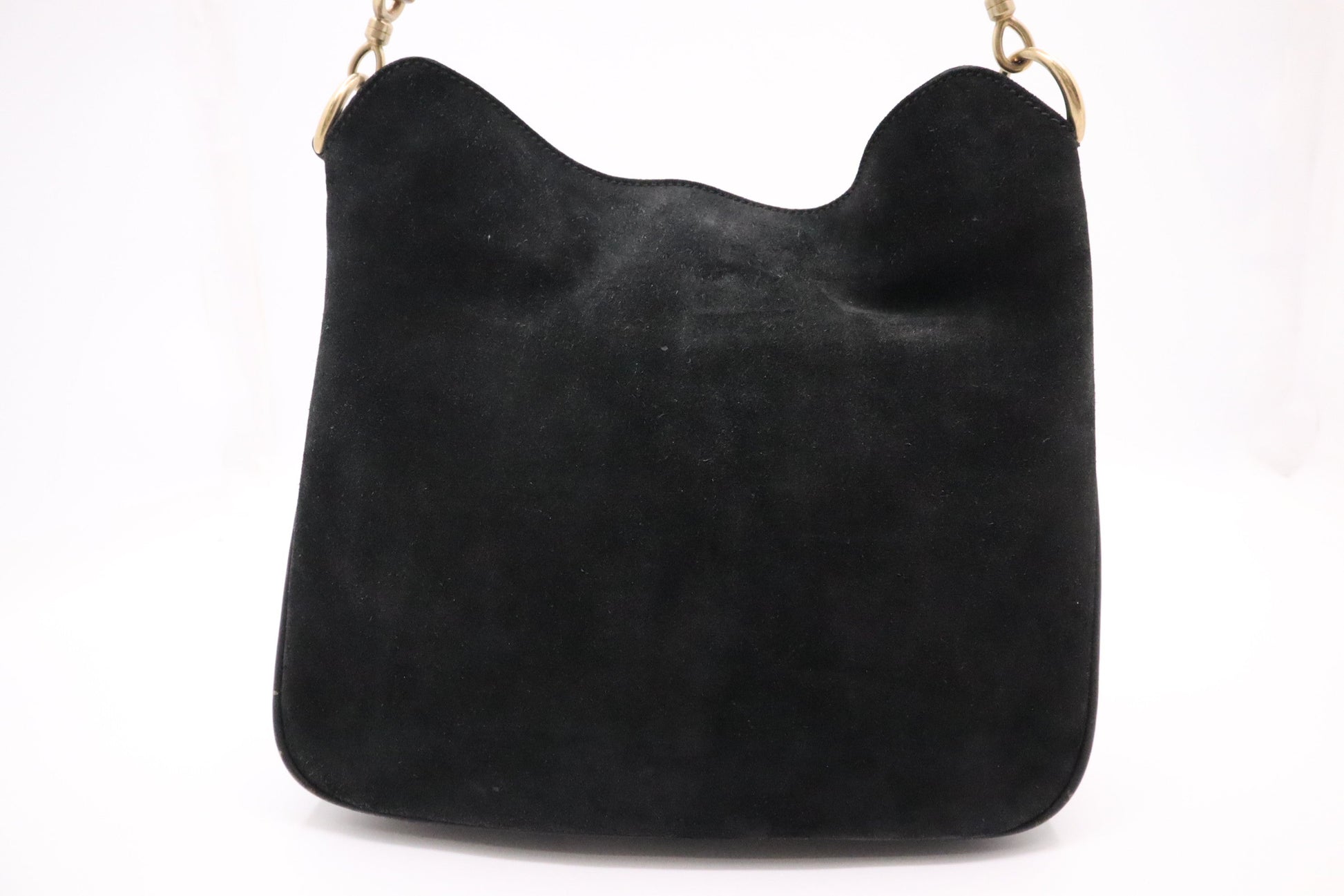 Gucci Shoulder Bag in Black Leather and Suede