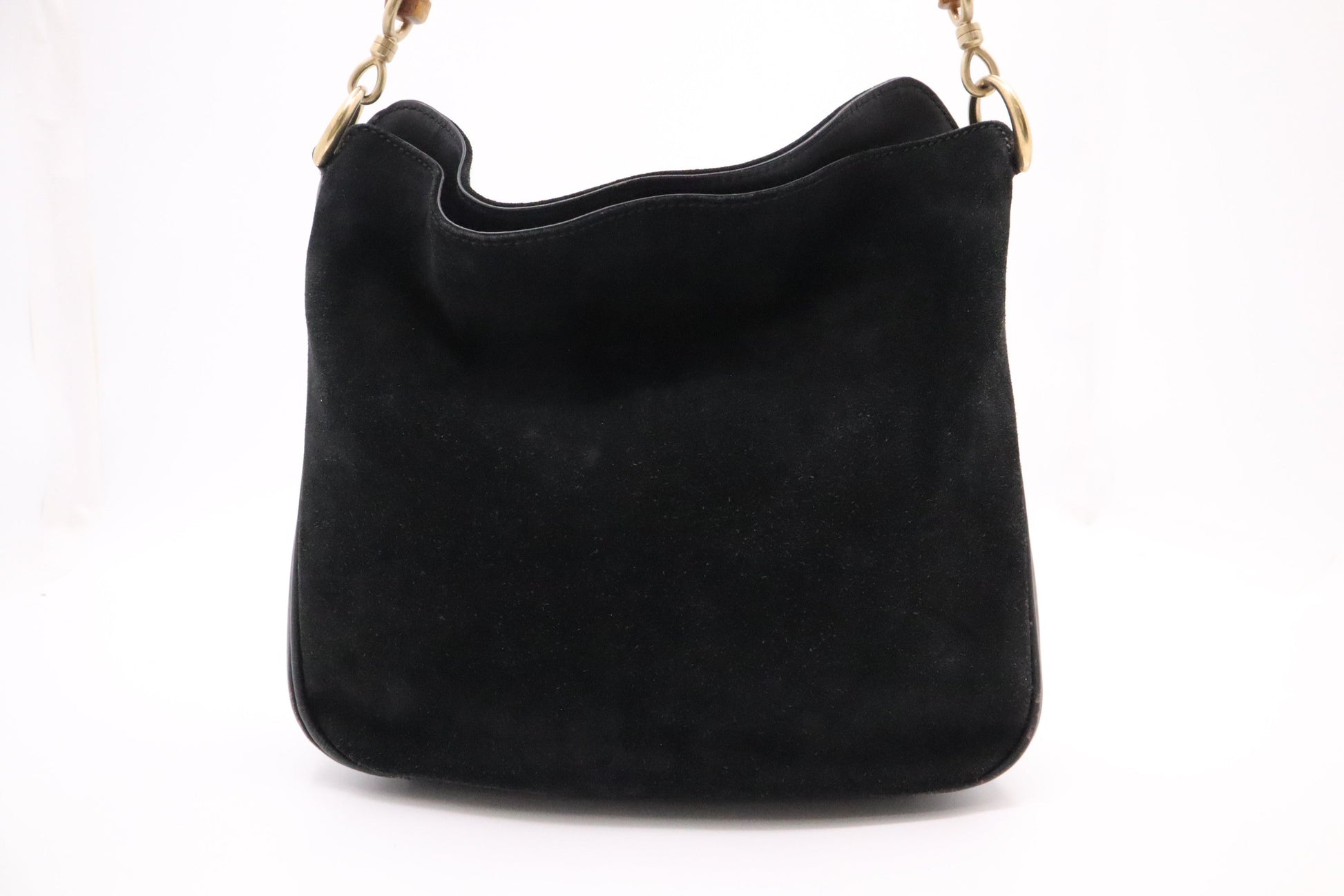 Gucci Shoulder Bag in Black Leather and Suede