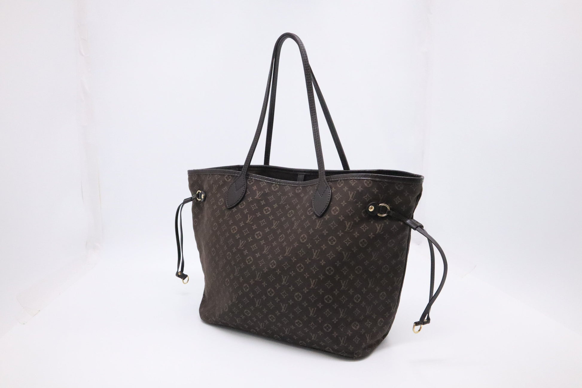 Louis Vuitton Mini Lin Idylle Neverfull MM Tote Bag in Ebene Monogram