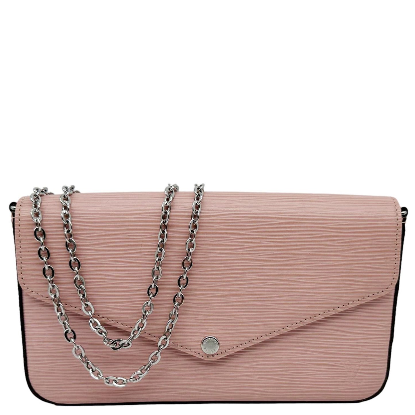 LOUIS VUITTON Felicie Pochette Epi Leather Crossbody Bag Pink