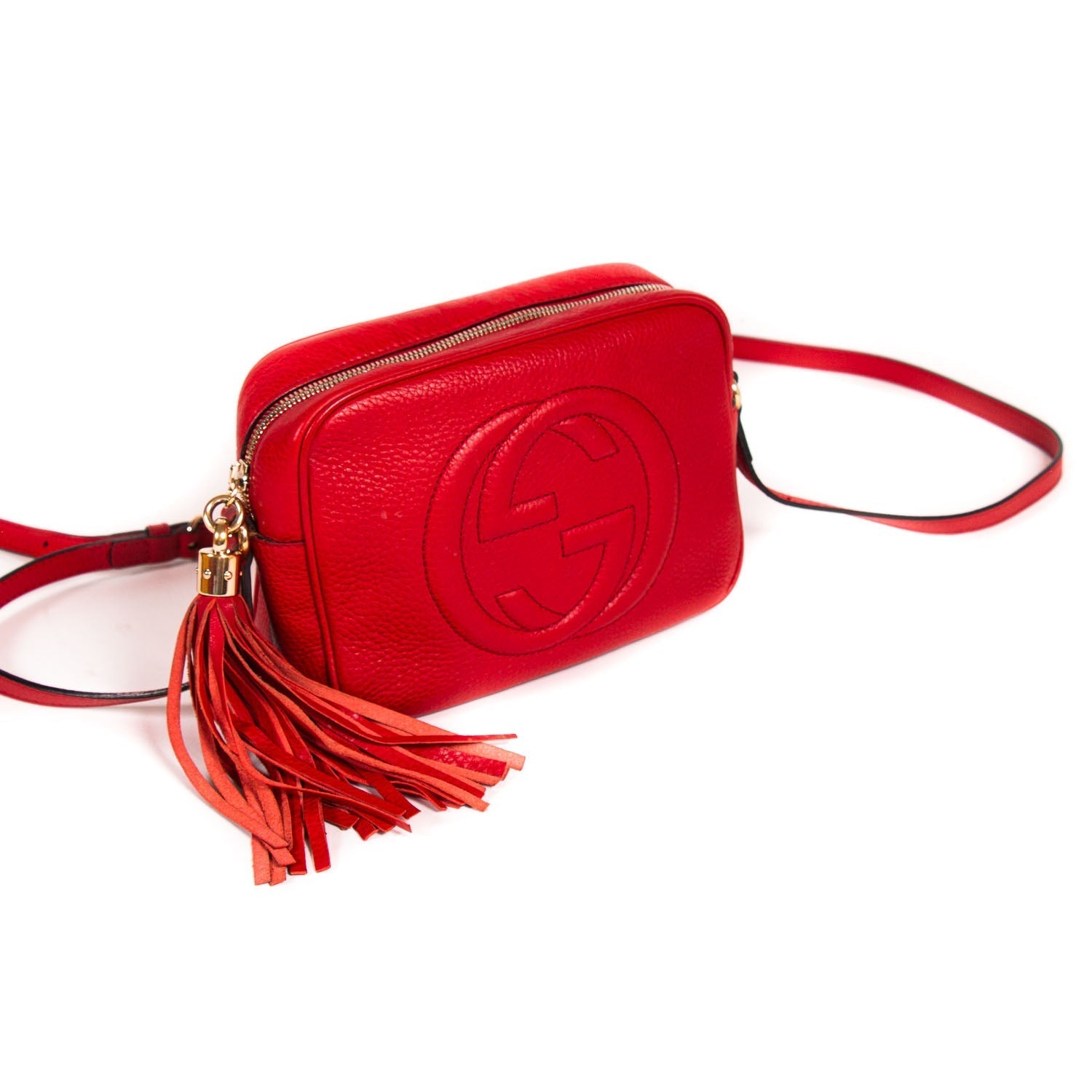 Gucci Soho Leather Canvas Shoulder Bag Style 5