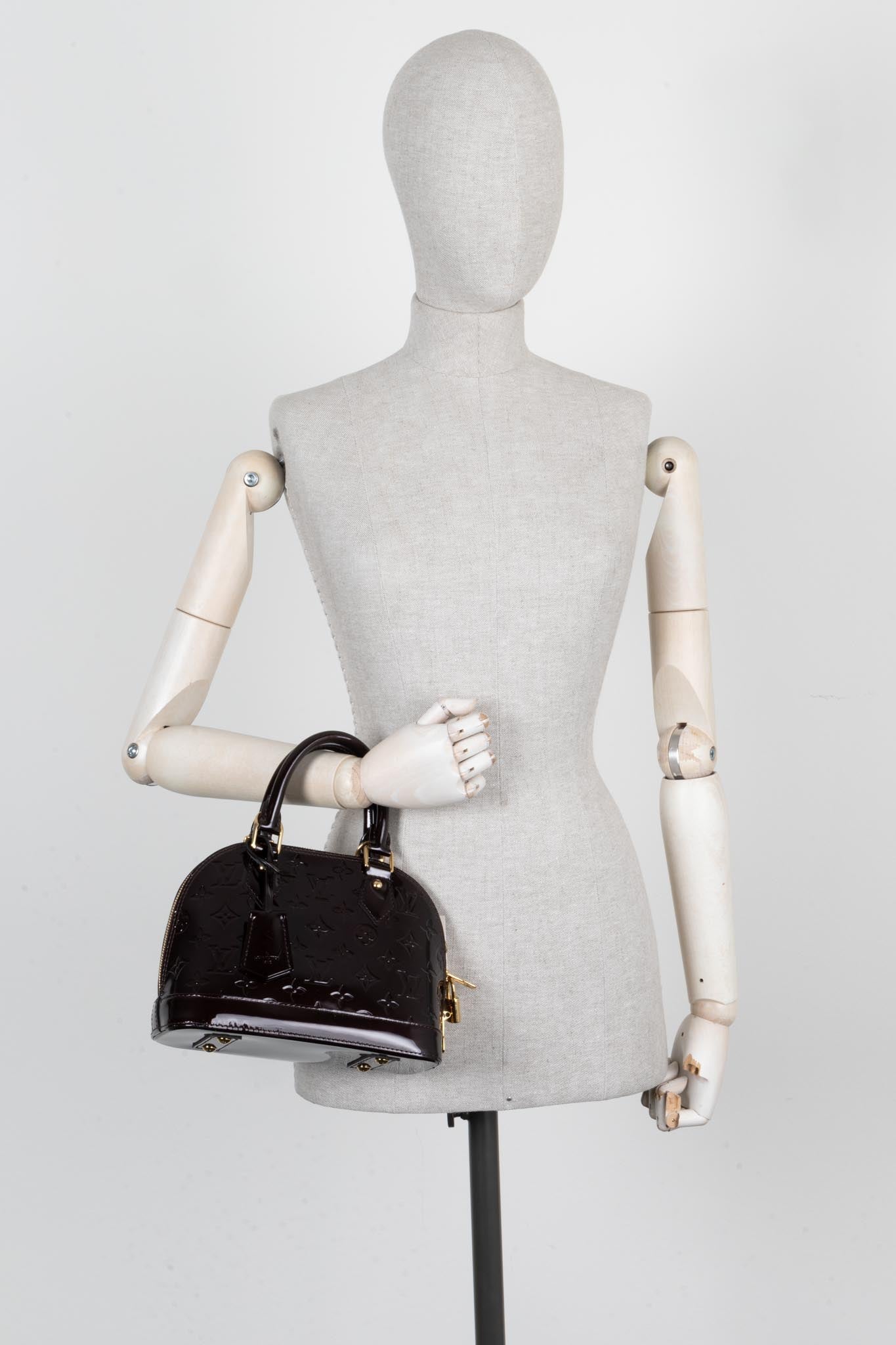 Louis Vuitton Alma BB Crossbody Bag Vernis Amarante