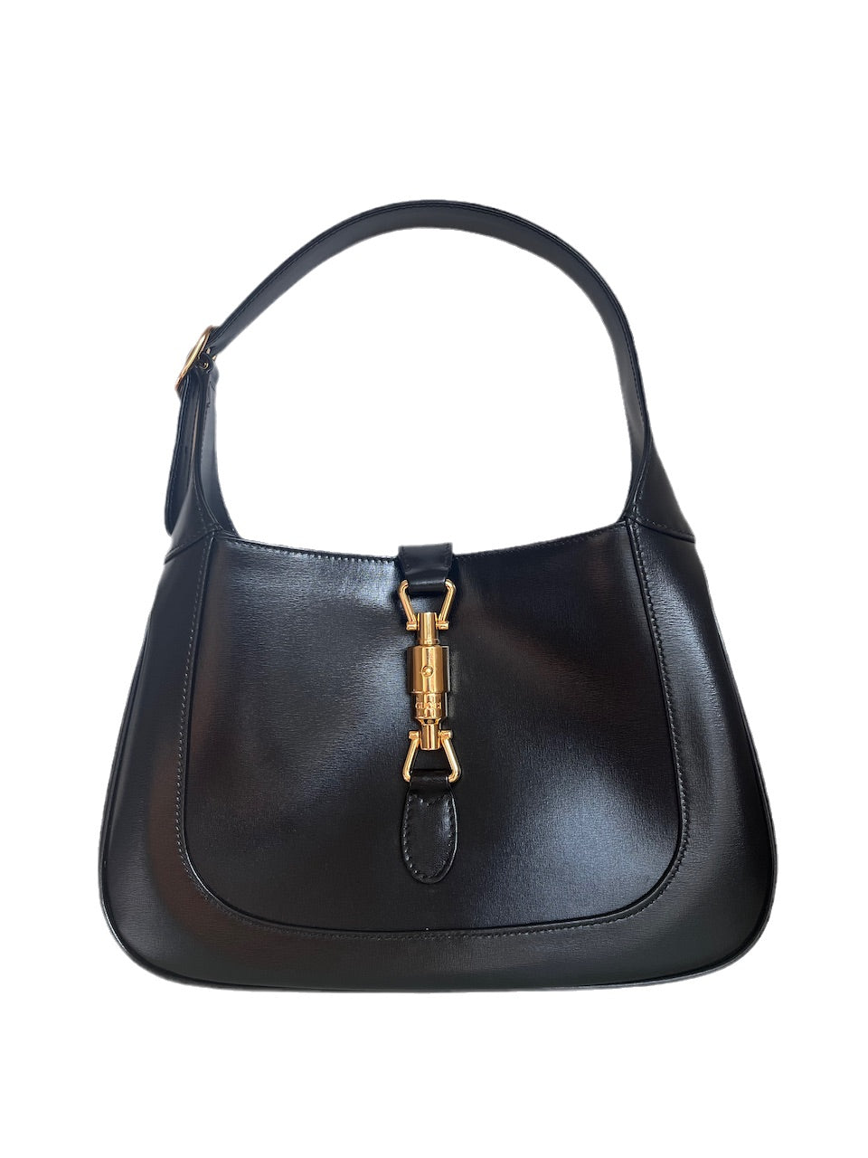 Gucci Jackie 1961 Black Leather Bag with Adjustable Strap