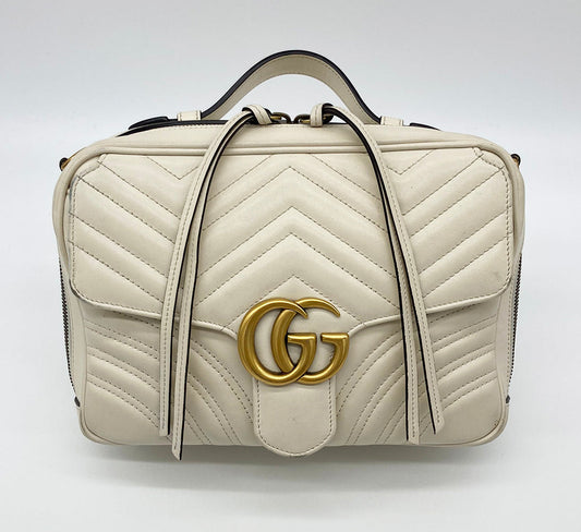 Gucci GG Marmont Leather Quilted Crossbody Style 1
