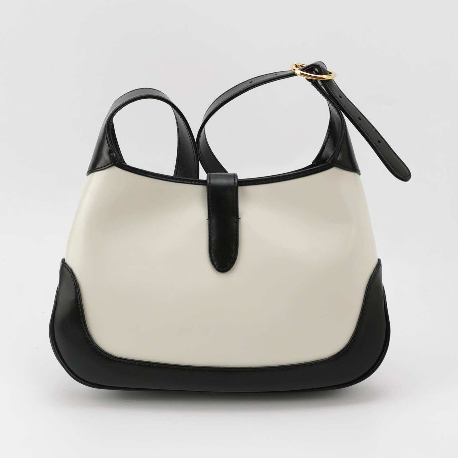Gucci Jackie 1961 Black & White Leather Bag Small