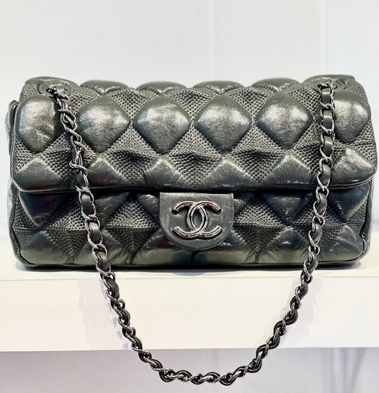 CHANEL Bubble Flap Lambskin Bag