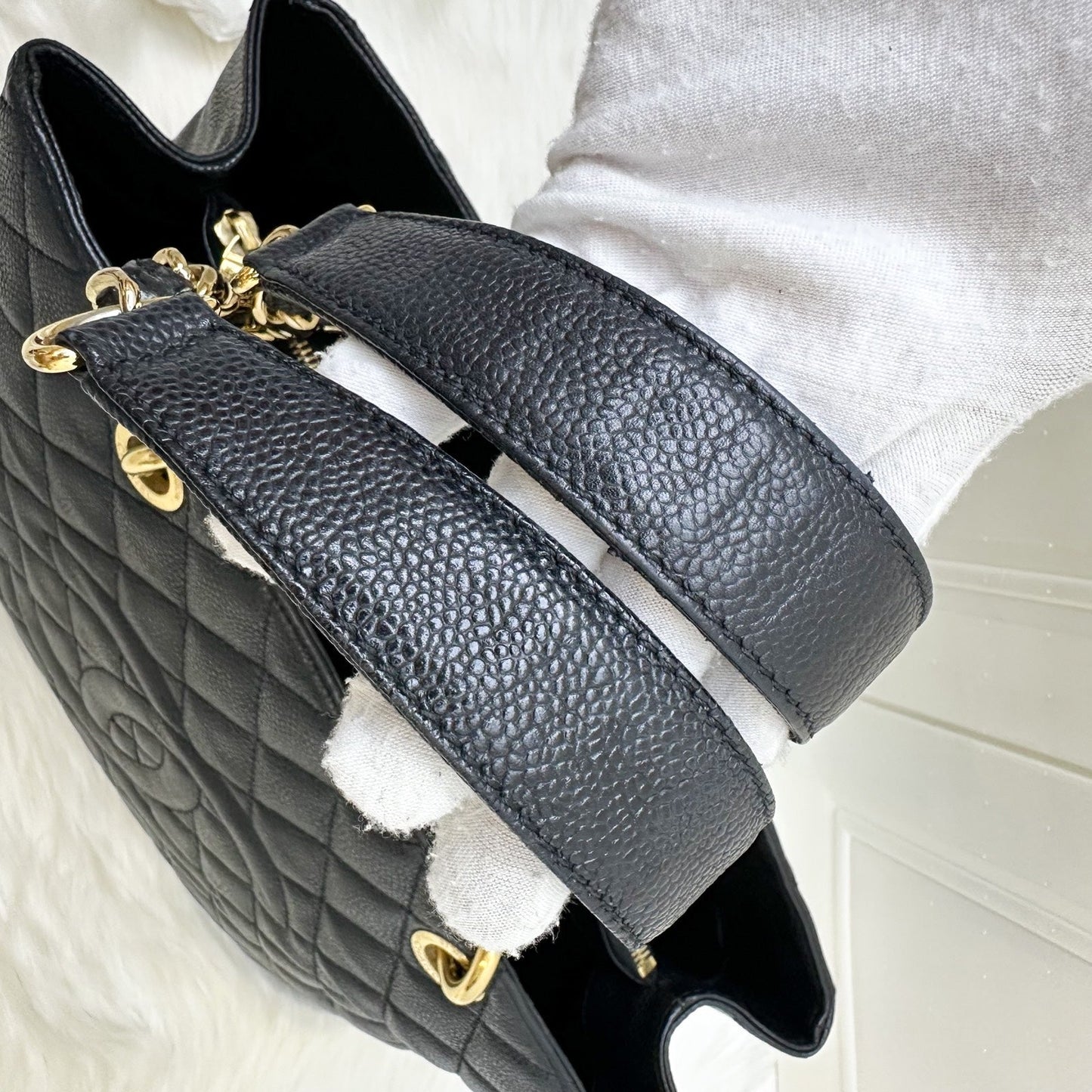 Chanel Grand Shopping Tote GST in Black Caviar and GHW