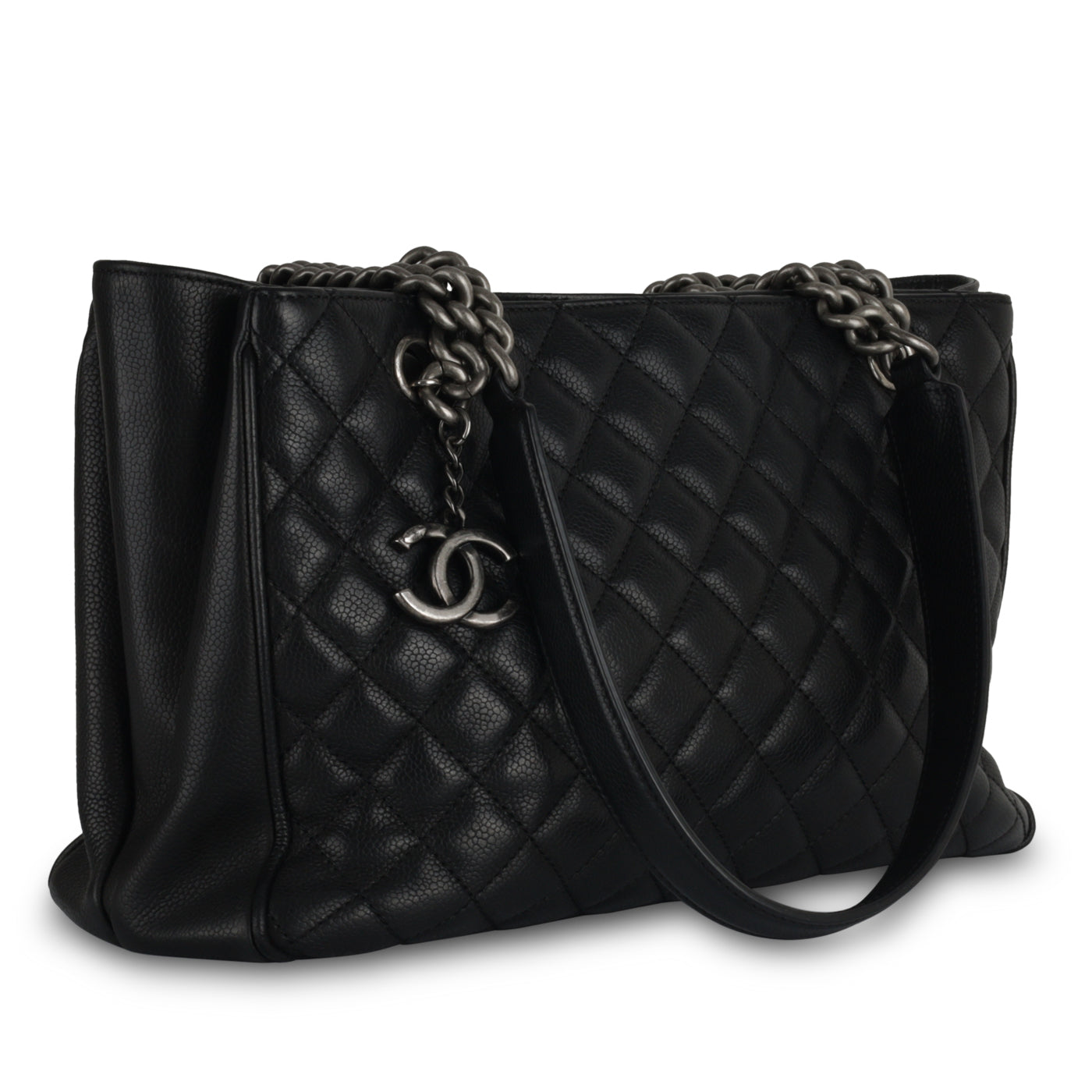 Chanel Quilted Shopper Tote - Black Caviar