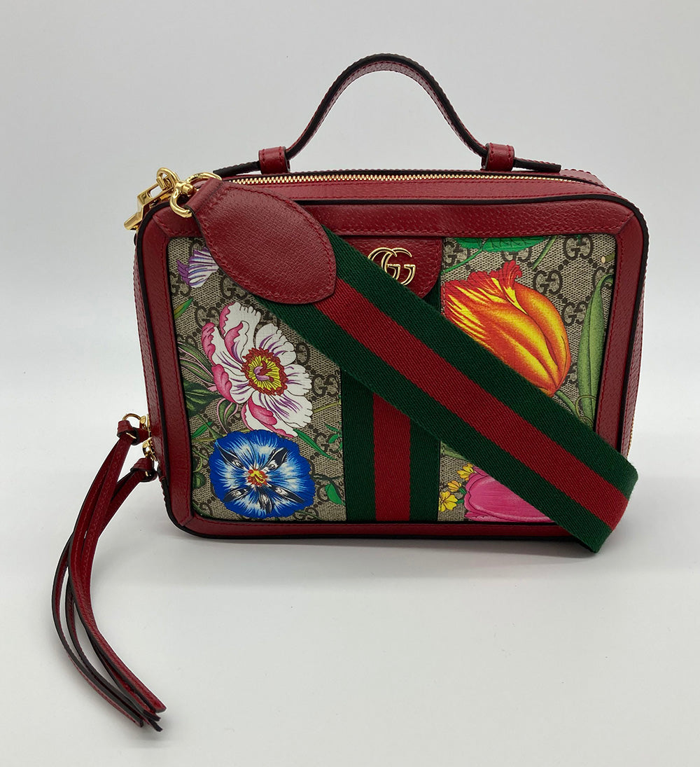 Gucci Ophidia Leather Canvas Crossbody Style 1