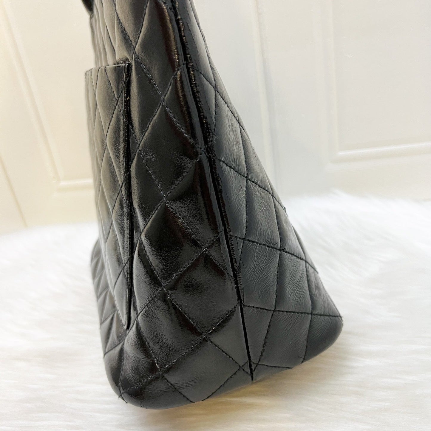 Chanel Medallion Tote in Black Glossy Calfskin and AGHW