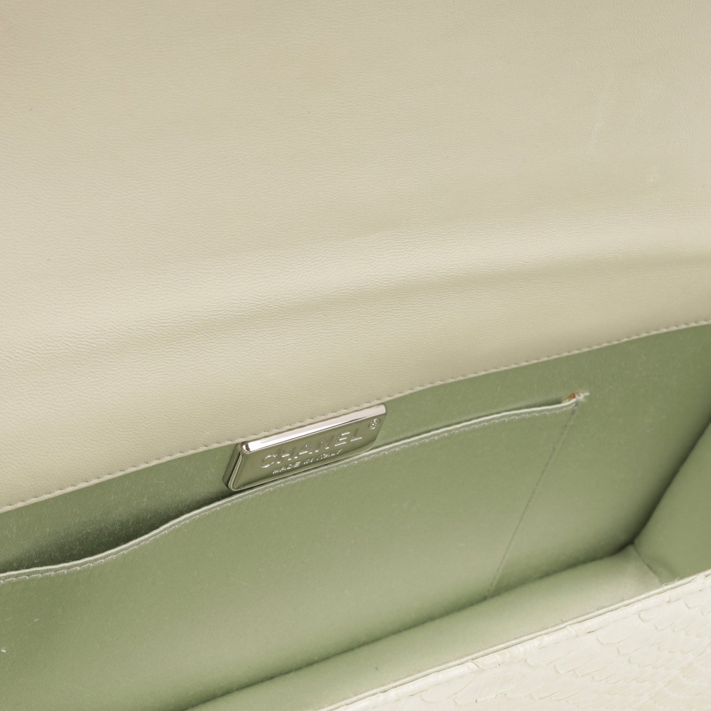 Chanel Boy Clutch - Ice Green