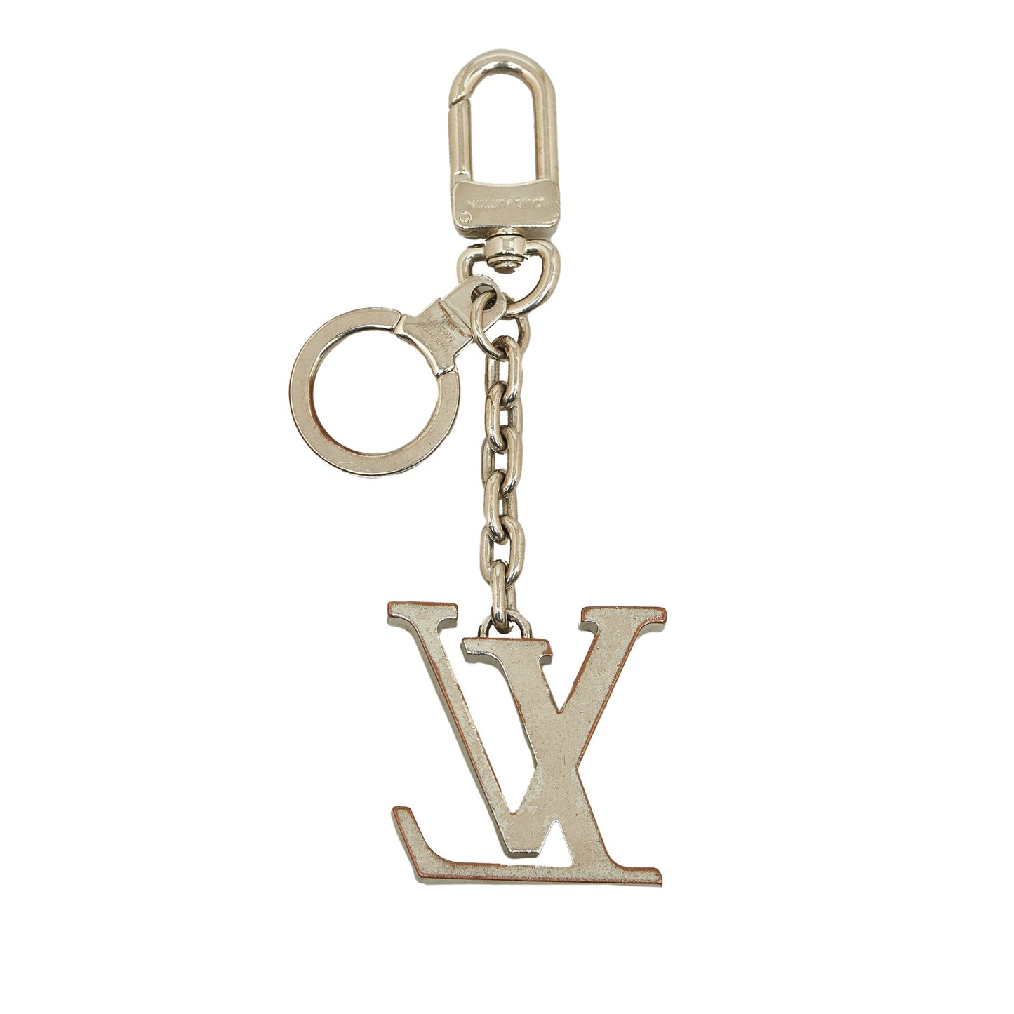Silver Louis Vuitton LV Initials Key Holder