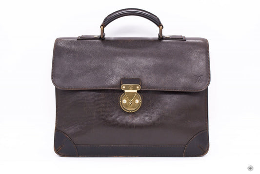 Louis Vuitton Moskova Briefcase Brown Calfskin Briefcases Ghw