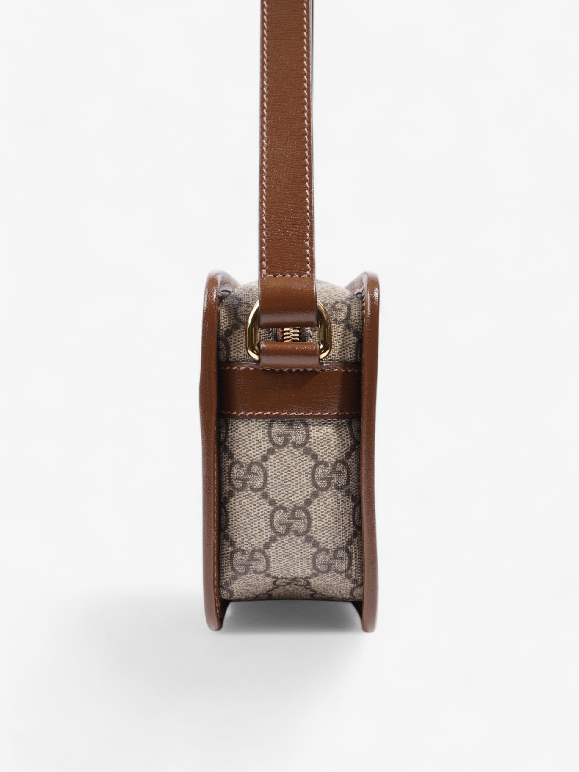 Gucci Interlocking G Messenger GG Supreme / Brown Coated Canvas Mini