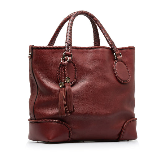 Gucci Red Leather Tote Style 5