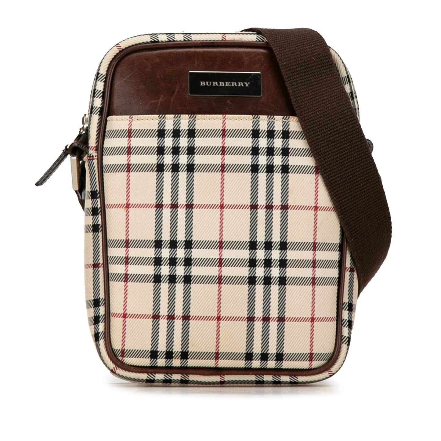 Burberry Ho Check Canvas Crossbody Crossbody Bag