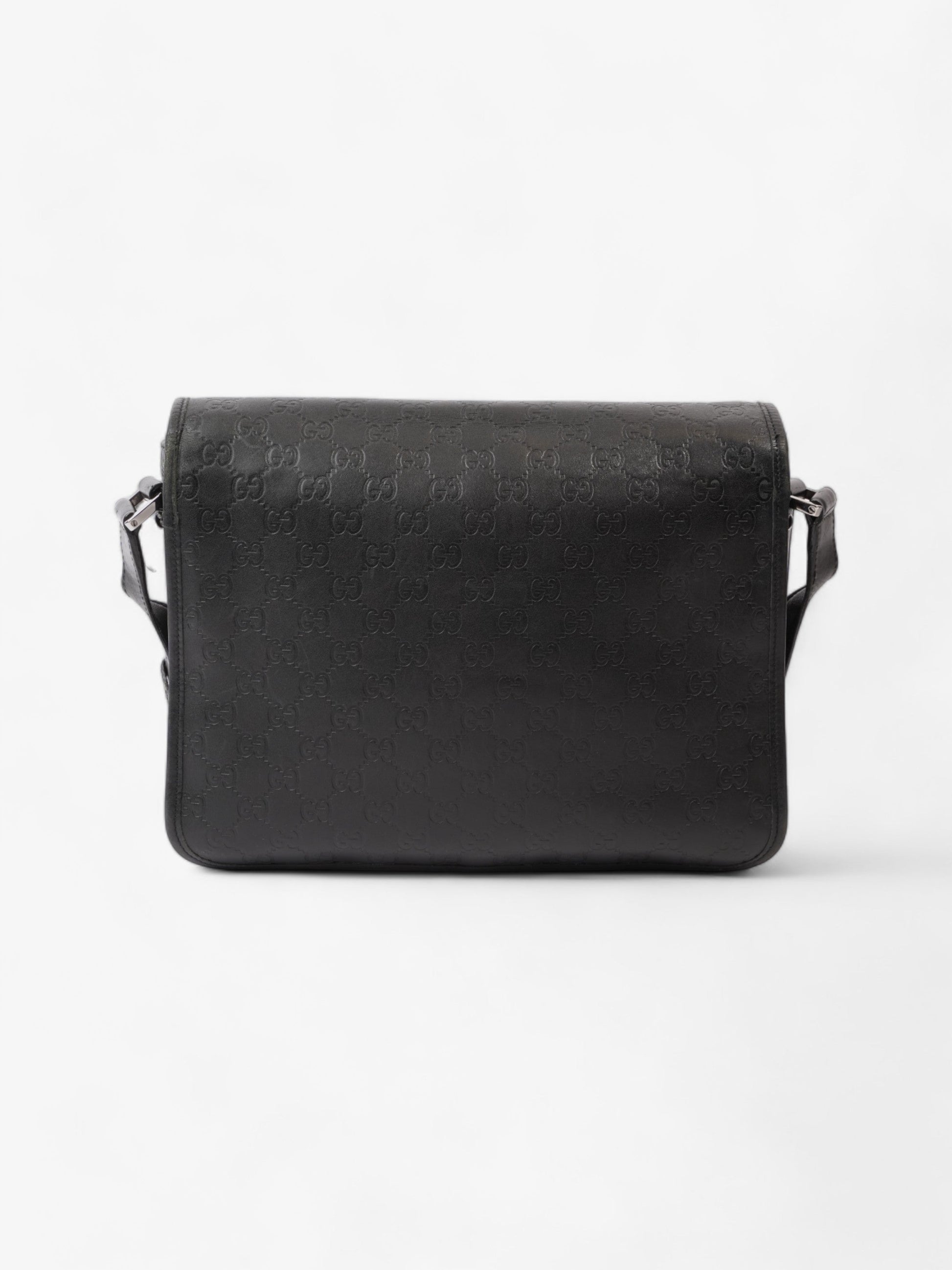 Gucci Flap Messenger Black Leather