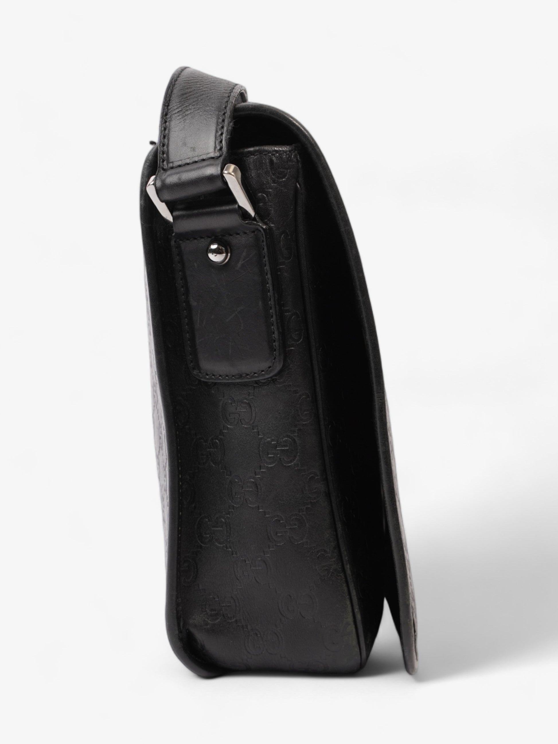 Gucci Flap Messenger Black Leather