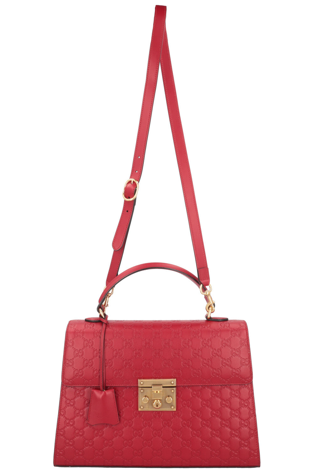 GUCCI GG Supreme Bag Leather Red