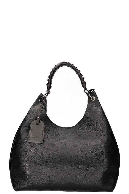 LOUIS VUITTON Mahina Carmel Hobo Bag Black