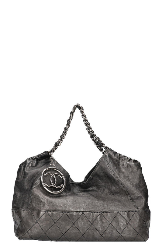 CHANEL Baby Coco Cabas Bag Quilted Black