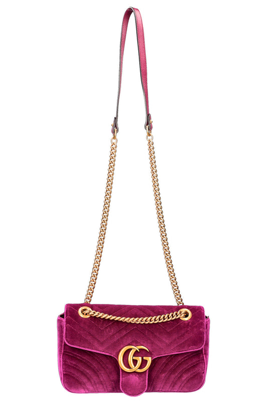 GUCCI Marmont Velvet Fuchsia