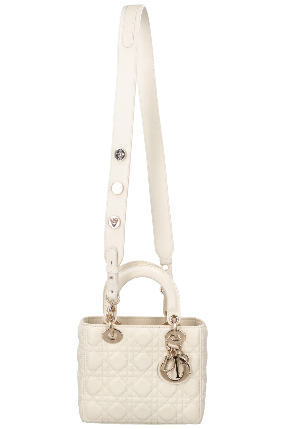CHRISTIAN DIOR Small Lady Dior My ABCDior Bag White