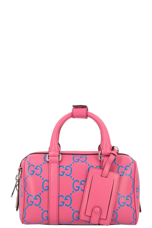 GUCCI Giant GG Mini Duffle Bag Pink Blue