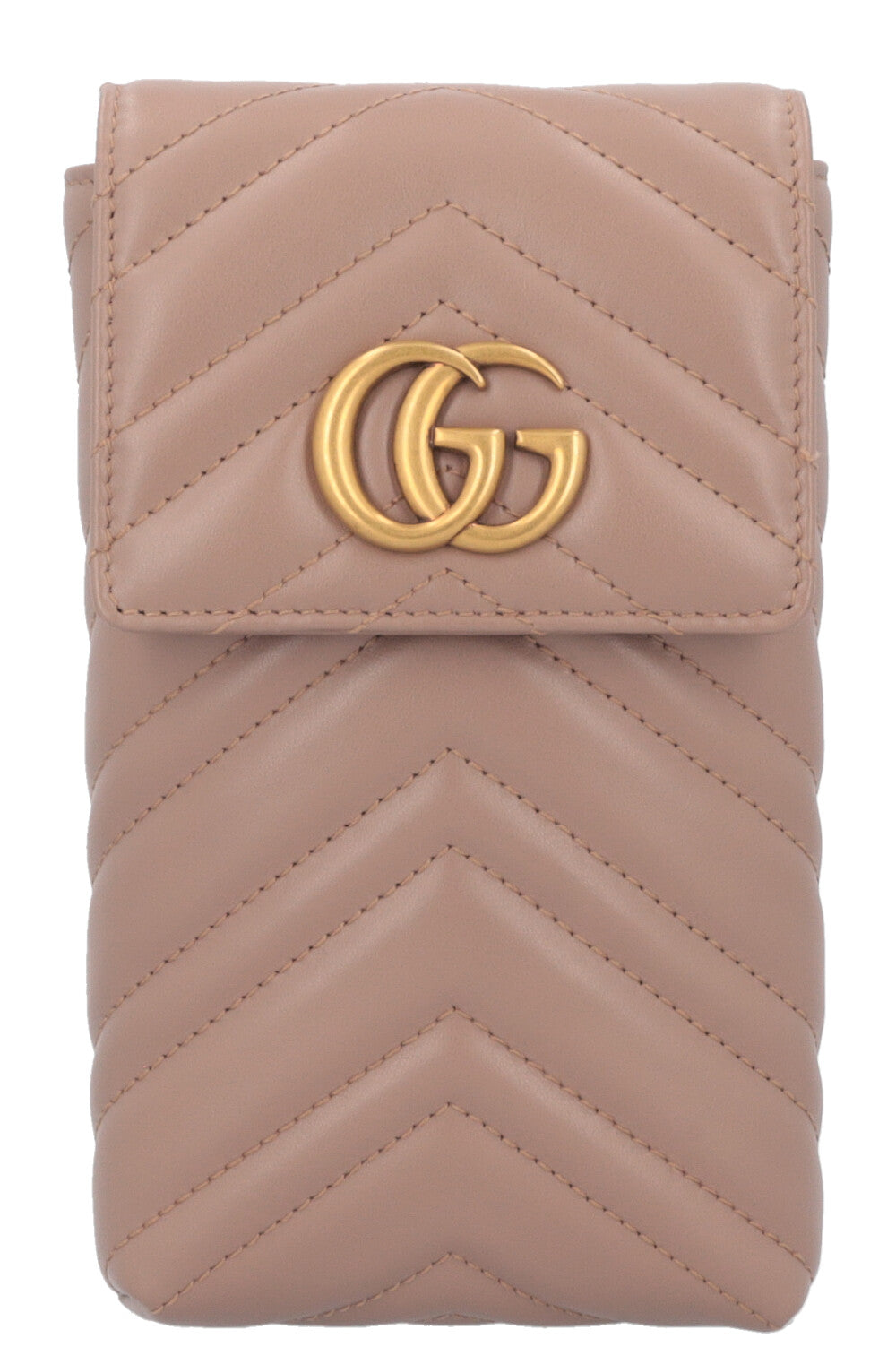 GUCCI Mini Marmont Quilted Crossbody Bag Nude