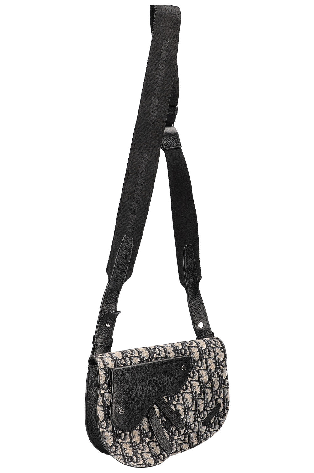 CHRISTIAN DIOR Saddle Pouch Oblique Blue