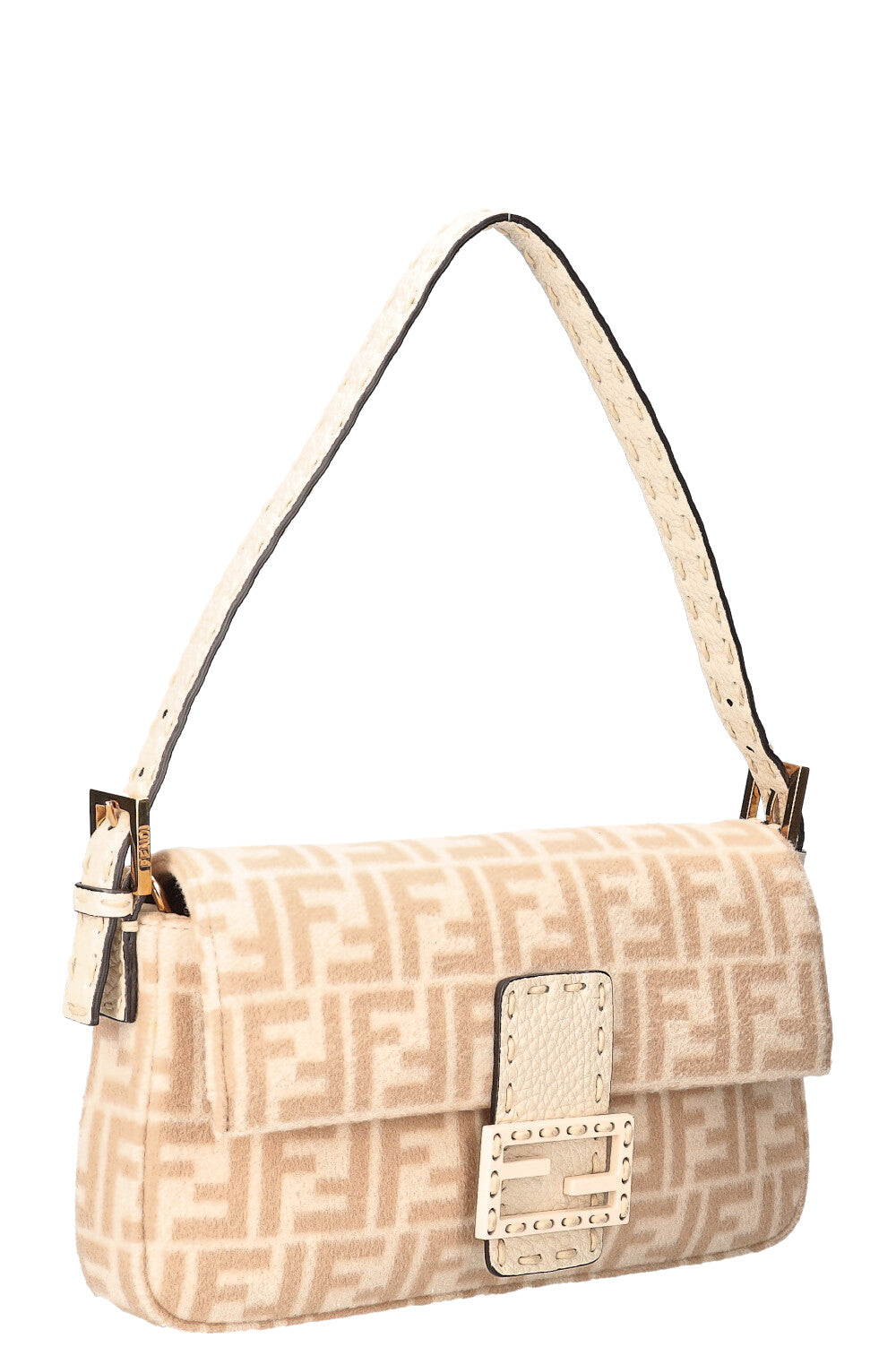 FENDI Baguette Re-Edition Wool & Cashmere Beige