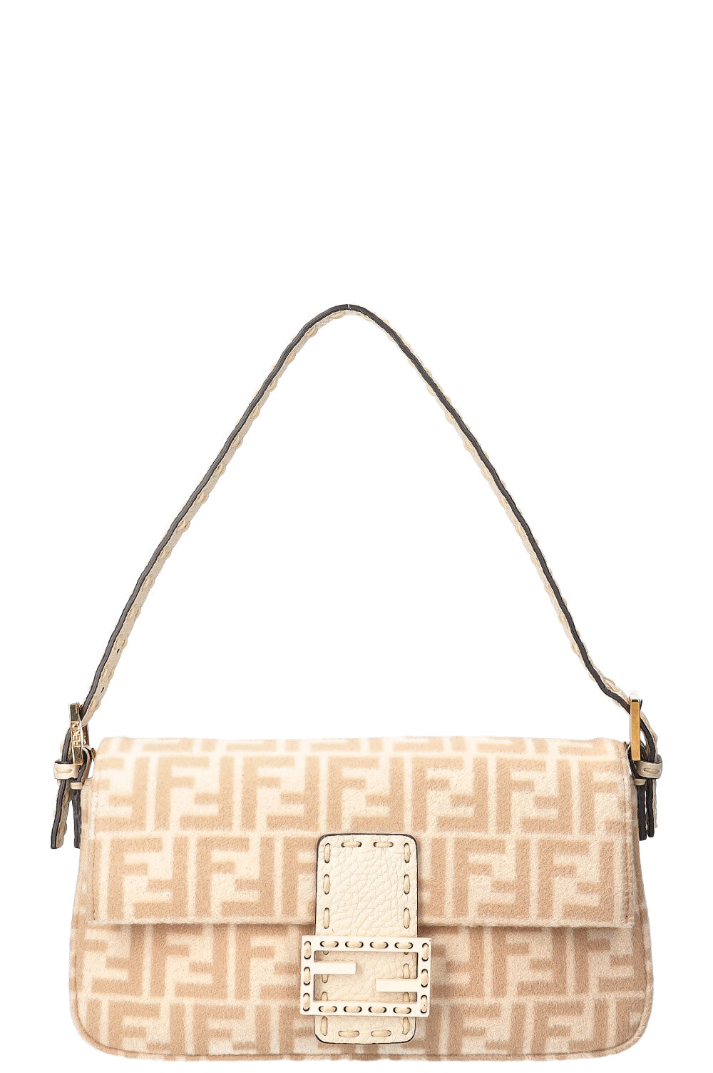 FENDI Baguette Re-Edition Wool & Cashmere Beige