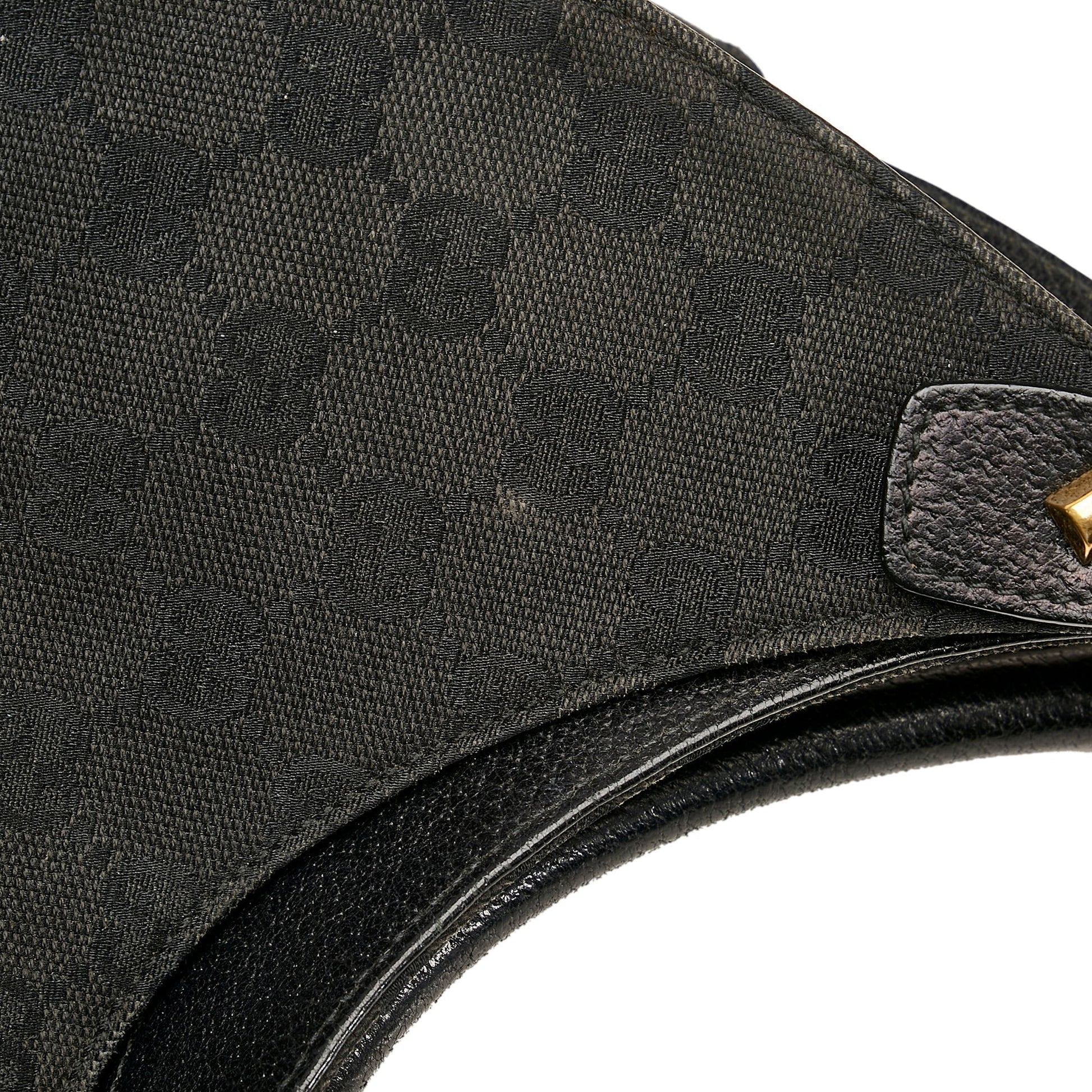 Gucci Leather Canvas Shoulder Bag